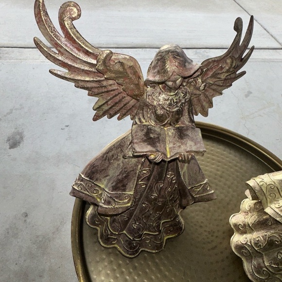 Twin Christmas Angels.  3D for display on table or china cabinet. - Picture 3 of 6